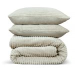 Dekbedovertrek Rib Flanel – 100% zacht materiaal – 200×220 – licht beige