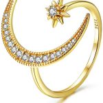 Halve maan ster ring