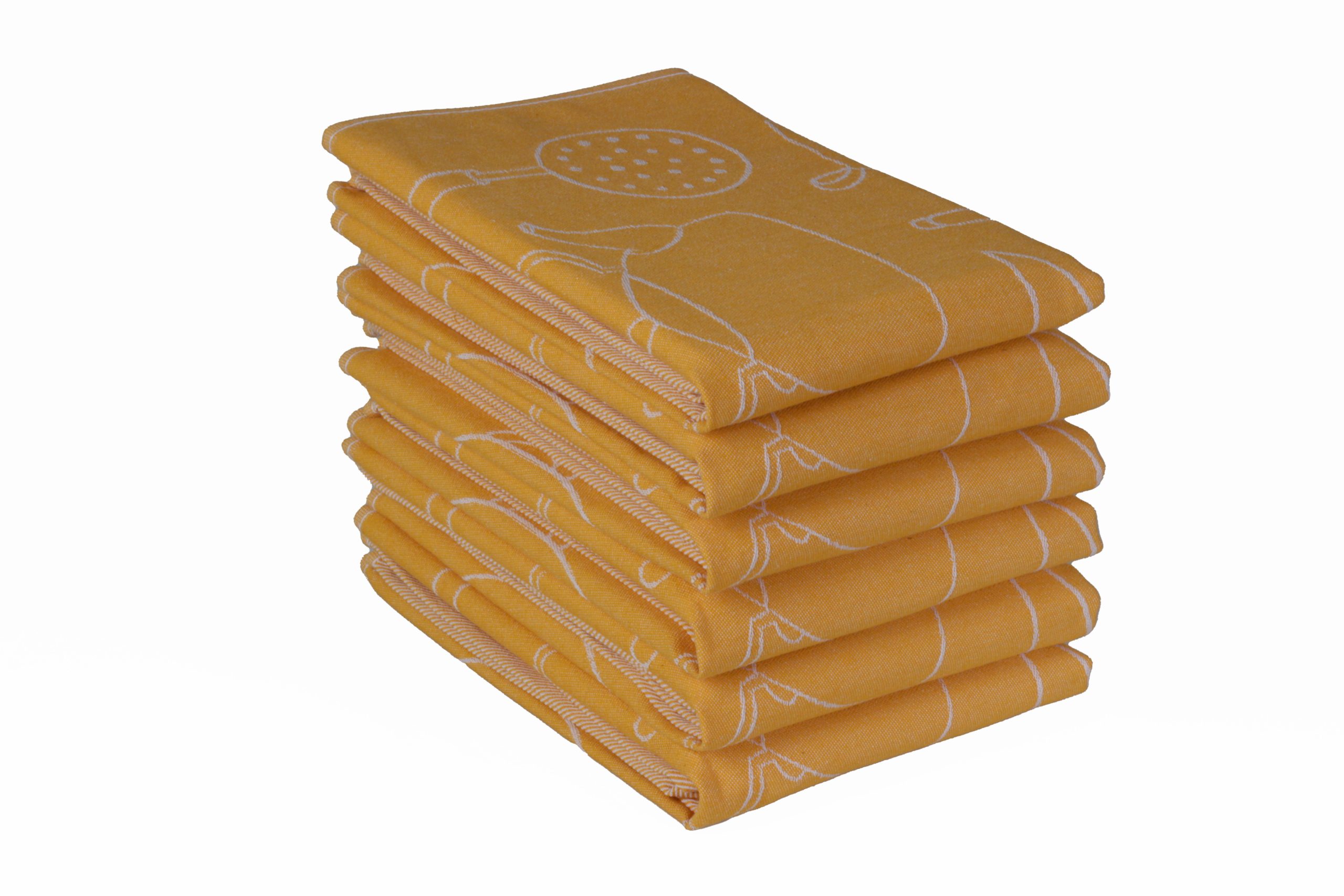 Theedoek keukentools – 6 stuks – 50×70 – geel