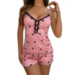 Dames Diepe V-Hals Slapengoed Set