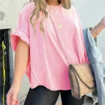 Dames Oversized T Shirt Casual Comfort Katoen