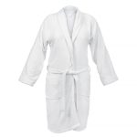 DoubleLife Badjas – 100% Katoen, waarvan 50% Gerecyclede Katoen – GRS Gecertificeerd – Maat XL – Bright White