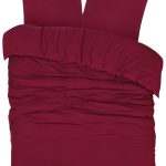 Dekbedovertrek Flanel – 100% zacht katoen – 200×200/220 – bordeaux