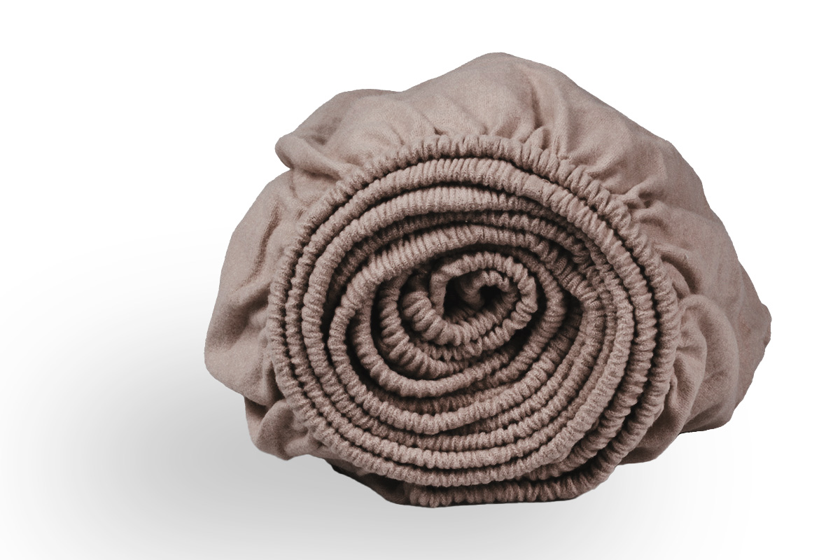 Hoeslaken flanel – 100% katoen – 180×200 – beige - Afbeelding 3