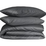 Dekbedovertrek Queen – 100% katoensatijn – 200×200/220 – antraciet