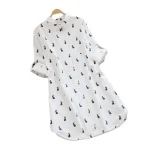 Bunny - De konijn-print overhemdjurk