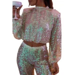 Dames Avond Zweiteiler Set met Rollkragen