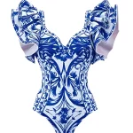 Dames Badpak met Bloemenprint en Rok