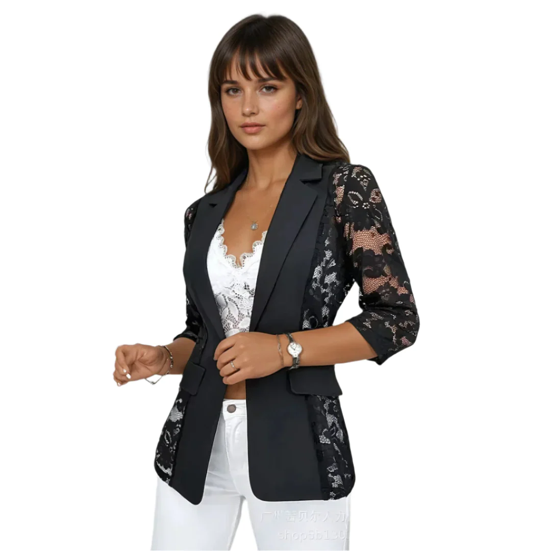 Dames Blazer Fitted Kant Elegant
