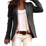 Dames Blazer Met Revers En Lange Mouwen