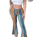 Dames Boho Geprinte Skinny Micro Slim Casual Broek