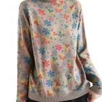 Dames Coltrui Met Kaki Print Trendy Hoog Hals Design