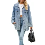 Dames Denim Jas Klassiek Stijl