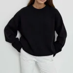 Dames Gebreide Stijl Trui Ronde Hals Zacht Materiaal