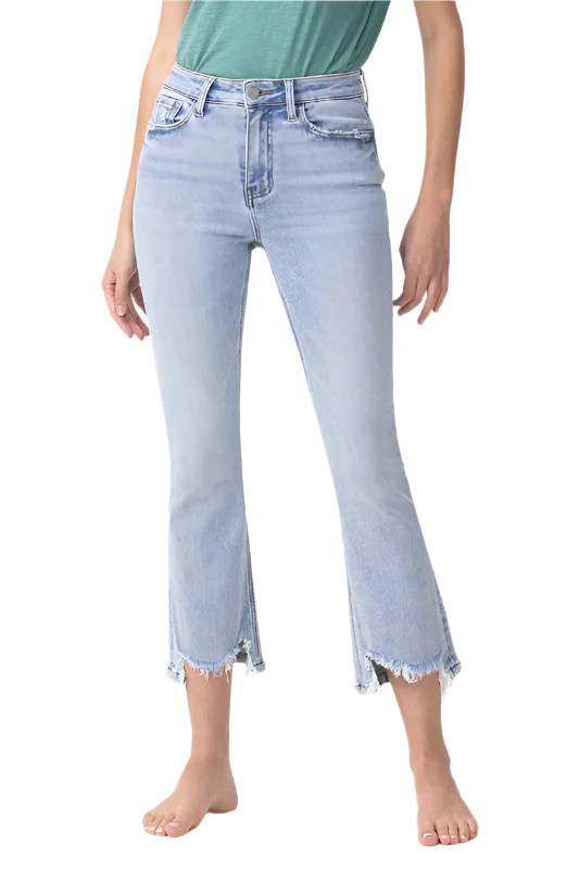 Dames Hoge Taille Kick Flare Jeans