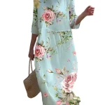 Dames Jurk Bloemrijke Elegante Stijl Lichte Stof