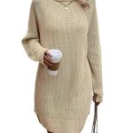 Dames Jurk Strick Klassiek Zacht Breiwerk