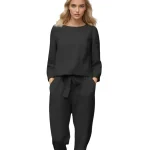 Dames Katoen Linnen Look Zomer Set Casual Stijl