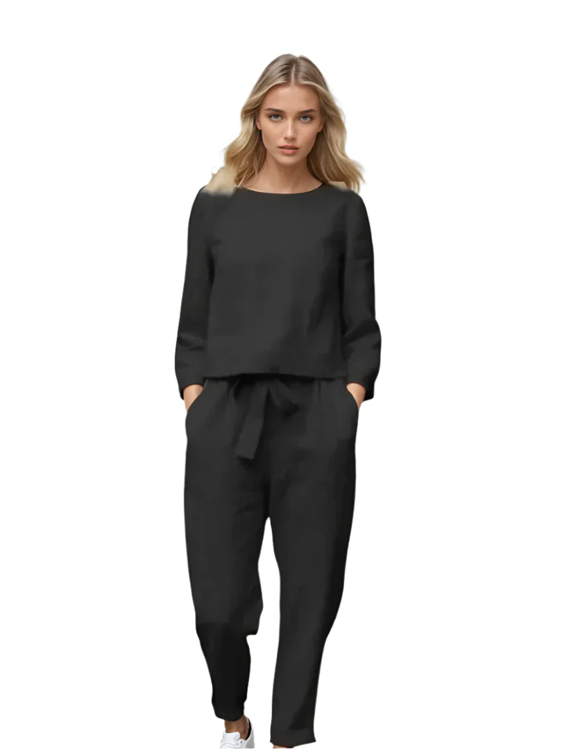 Dames Katoen Linnen Look Zomer Set Casual Stijl