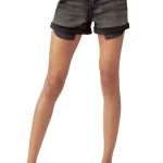 Dames Korte Broek Hoge Taille Opgerolde Zoom Casual