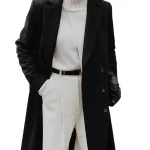 Dames Lange Jas Met Dubbele Rij Knopen