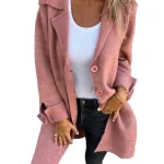 Dames Lange Jas Met Reverskraag