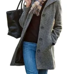 Dames Lange Jas Met Tijdloos Ontwerp