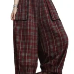 Dames Lantaarnbroek Geruit met Zakken
