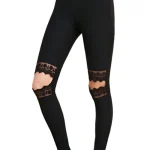 Dames Leggings Met Kantuitsnijding