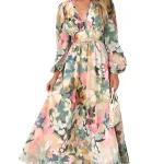 Dames Maxi Jurk Bloemenprint Ademend voor Zomer Gelegenheden