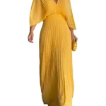 Dames Maxi Jurk Geplooid Polyester voor Zomer