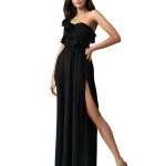 Dames Maxi Jurk One Shoulder Ademend Voor Zomerfeesten