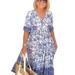 Dames Maxi Jurk Vloeiende Stijl Lichtgewicht