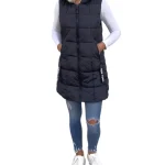 Dames Mouwloze Puffer Jas met Capuchon