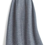 Dames Rok Hoge Taille A-Lijn Knielengte in Donkergrijs