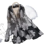 Dames Sjaal Bloemmotief Lichtgewicht Stijlvol