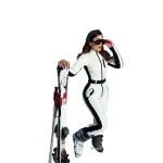 Dames Ski Outfit Modieus Met Flatterende Tailleriem