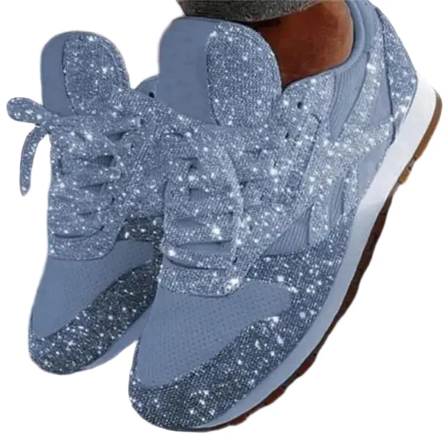 Dames Sneakers Met Pailletten Casual Ademend Schuim