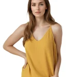 Dames Top Lange Casual Luchtig Linnen Look Spaghetti Bandjes