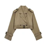 Dames Trenchcoat Kort Stijlvol