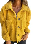 Dames Winterjas Met Knoopsluiting En Oversized Zakken