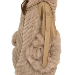 Dames Winterjas met Capuchon en Patchwork Design