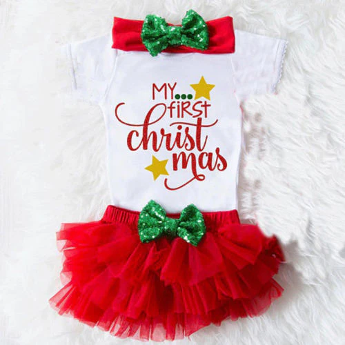 My First Christmas Baby Romper