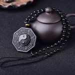 Obsidiaan Yin Yang Ketting