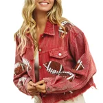 Dames Corduroy Jas met Pailletten