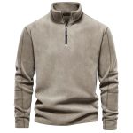 Heren Fleece Shirt Met Hoge Kraag