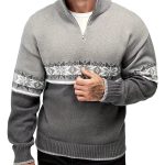 Heren Gebreide Trui met Scandinavisch Patroon