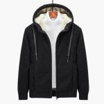 Heren Hoodie met Rits en Gevoerde Kap voor Casual Comfort
