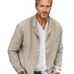 Heren Jasje Casual Lichte Linnen Look Ademend Comfort