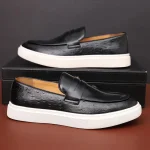 Heren Loafers Monniksband Slangenleer Retro Brits